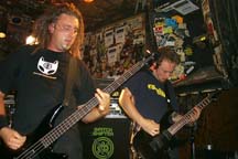 [ mark and matt onstage at cbgb - photo by craig young ]